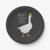 Weltsilberste Gans Pappteller (Vorderseite)