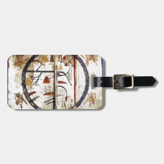 Weltskarte, 12. Jahrhundert Gepäckanhänger (Vorderseite horizontal)