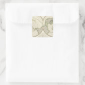 Weltsodynamische Linien Quadratischer Aufkleber (Tasche)