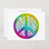 Weltsprache des Friedens Postkarte (Vorne/Hinten)