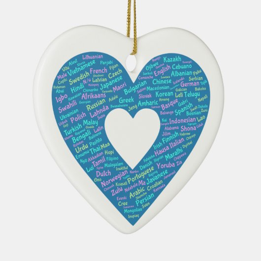 Weltsprache-Ornament Keramik Ornament (Rechts)