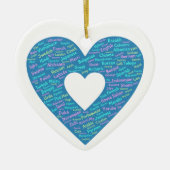 Weltsprache-Ornament Keramik Ornament (Vorne)