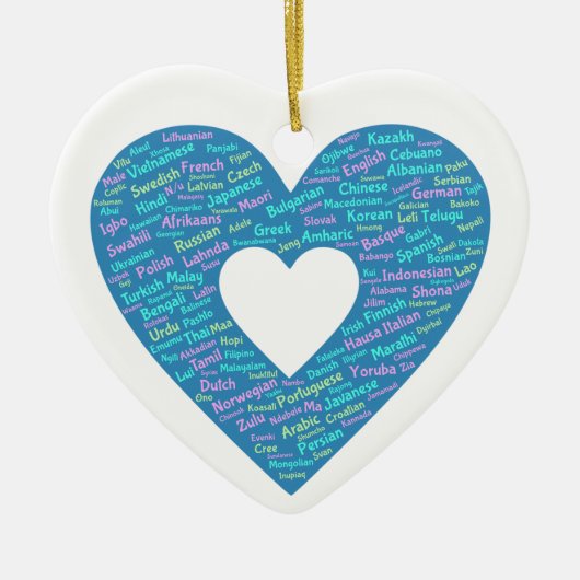 Weltsprache-Ornament Keramik Ornament (Vorne)