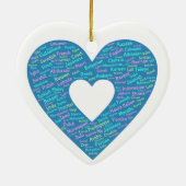 Weltsprache-Ornament Keramik Ornament (Hinten)