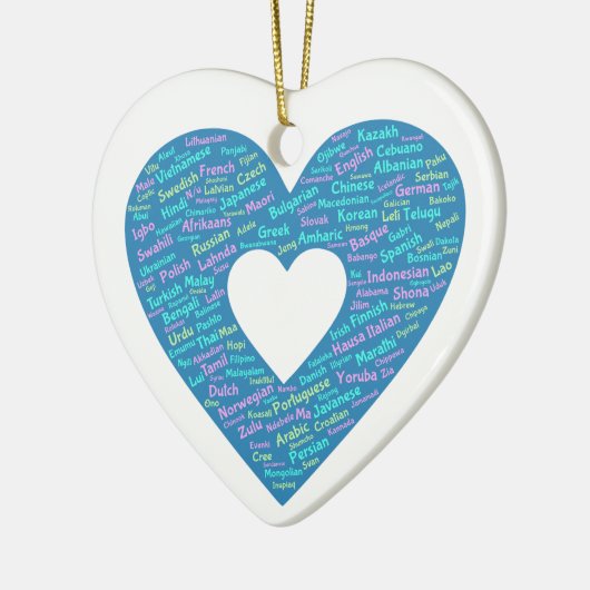 Weltsprache-Ornament Keramik Ornament (Links)