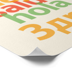 Weltsprachen hallo 20" x 16" Plakat
