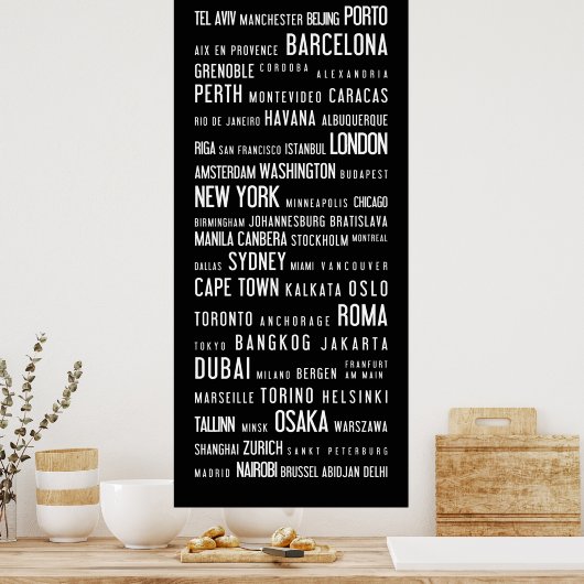Weltstädte Poster (Küche)