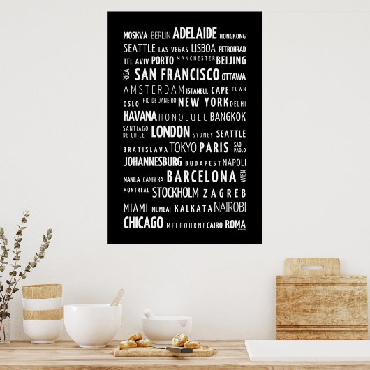 Weltstädte Poster (Küche)