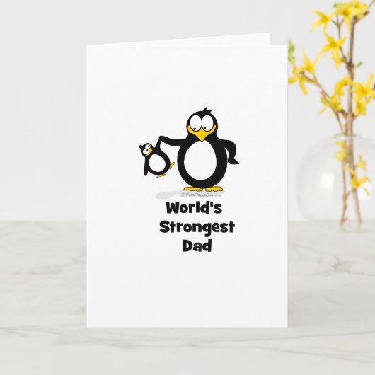 Weltstärkster Vati-Pinguin Karte (Gelbe Blume)