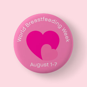 Weltstillwoche Button Pink