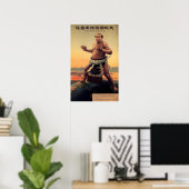 WELTSUMO WRESTLER Vintage japanische Werbung Poster (Heimbüro)