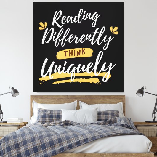 Weltsyslexie Leinwanddruck (Insitu (Schlafzimmer))