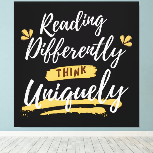 Weltsyslexie Leinwanddruck (Insitu (Holzboden))