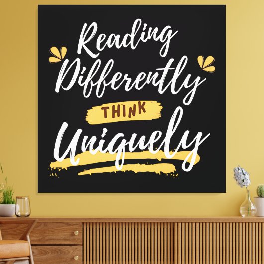 Weltsyslexie Leinwanddruck (Insitu (Wohnzimmer))