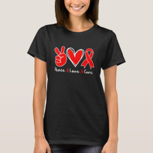 Welttag der Aids-Bekanntheit Kostüm Frieden Liebe  T-Shirt