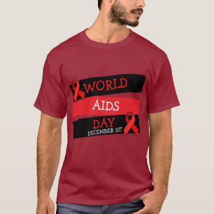 Welttag der Aids Dezember 1. Button-Shirt T-Shirt