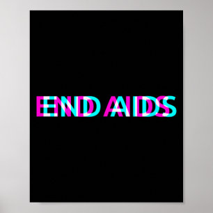 Welttag der Aids Hiv-Bekanntheit Beende Aids Poster