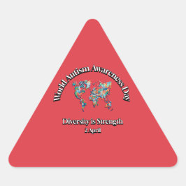 Welttag der Aufklärung über Autismus. Diversity St Dreieckiger Aufkleber