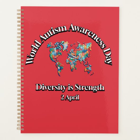 Welttag der Aufklärung über Autismus. Diversity St Planer (Vorderseite)