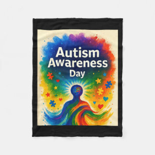 Welttag der Autismus-Bewusstseinsbildung 2. April Fleecedecke