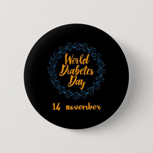 Welttag der Diabetes Button (Vorderseite)