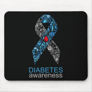 Welttag der Diabetes Diabetes-Bewusstseins-Schleif Mousepad