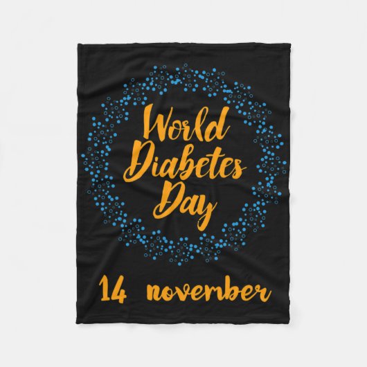 Welttag der Diabetes Fleecedecke (Vorderseite)
