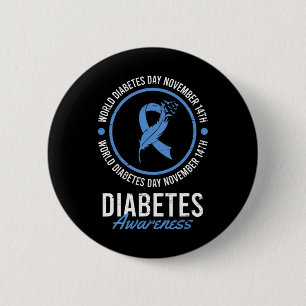 Welttag der Diabetes November Krankheit Bewusstsei Button