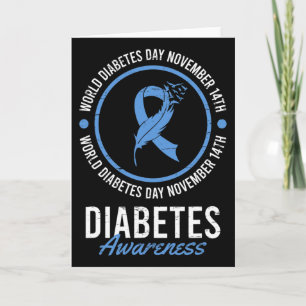 Welttag der Diabetes November Krankheitsbewusstsei Karte