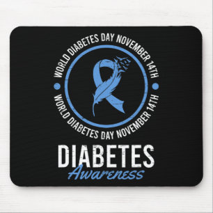 Welttag der Diabetes November Krankheitsbewusstsei Mousepad
