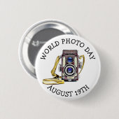 Welttag der Fotografie 19. August Button (Vorne & Hinten)