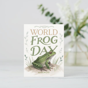 Welttag der Frösche Aquarell-Naturkunst Postkarte