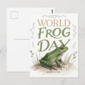 Welttag der Frösche Aquarell-Naturkunst Postkarte (Vorne/Hinten)