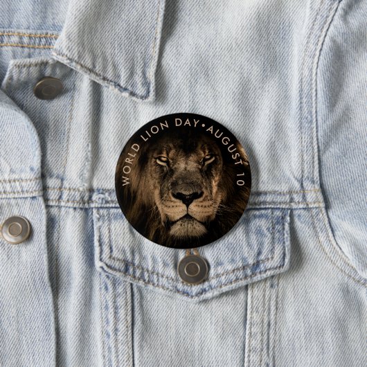 Welttag der Löwen Button (Beispiel)