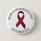 Welttag der Meningitis - 5. Oktober Button (Vorderseite)