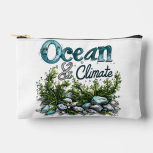 Welttag der Ozeane - Zeichen für Ozean und Klima Zubehörtasche