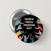 Welttag der Pressefreiheit Button (Vorne & Hinten)