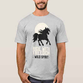 Welttag der Tiere - Reiten mit dem Freien Pferd T-Shirt