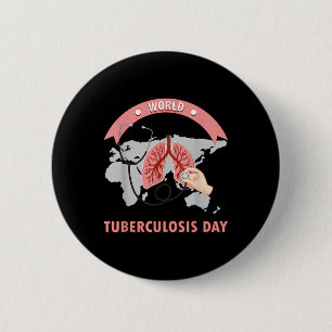 Welttag der Tuberkulose Sonniger Tag des Gesundhei Button