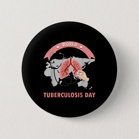 Welttag der Tuberkulose Sonniger Tag des Gesundhei Button (Vorderseite)