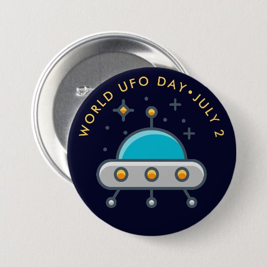 Welttag der UFO Button (Vorne & Hinten)