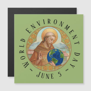 Welttag der Umwelt & St. Franz von Assisi Magnetkarte