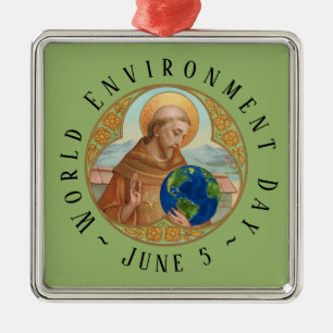 Welttag der Umwelt & St. Franz von Assisi Ornament Aus Metall