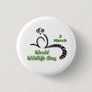 Welttag der wildlebenden Tiere 3. März Button