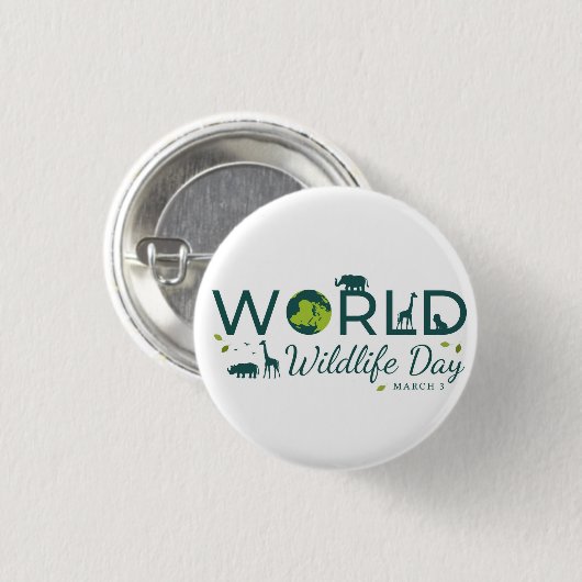 Welttag der Wildtiere Button (Vorne & Hinten)