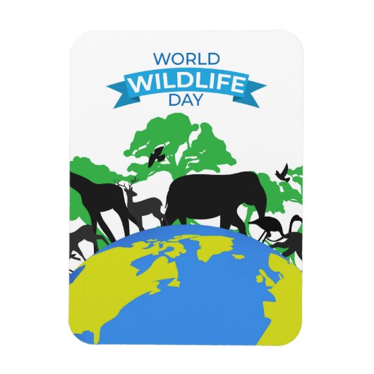 Welttag der Wildtiere Magnet (Vertikal)