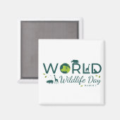 Welttag der Wildtiere Magnet (Vorderseite/Rückseite)