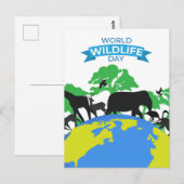 Welttag der Wildtiere Postkarte (Vorne/Hinten)