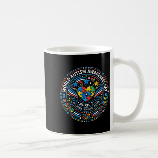Welttag des Autismus 2. April Band Merch Kaffeetasse (Rechts)
