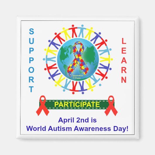 Welttag des Bewusstseins für Autismus Magnet (Vorne)